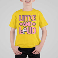 Little And Loud Quote T Shirt For Kid Cheerleader Girl Sports Gift - Wonder Print Shop