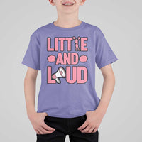 Little And Loud Quote T Shirt For Kid Cheerleader Girl Sports Gift - Wonder Print Shop