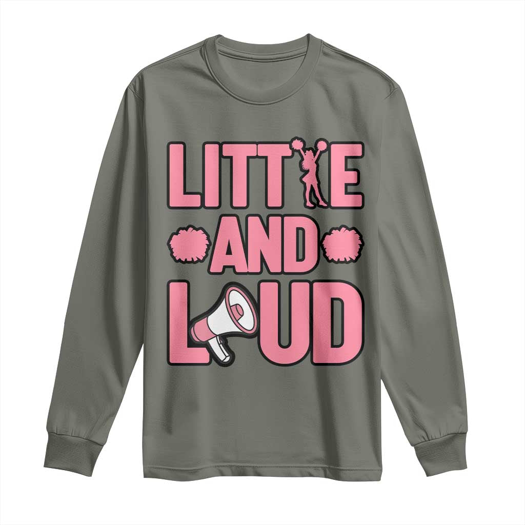 Little And Loud Quote Long Sleeve Shirt Cheerleader Girl Sports Gift - Wonder Print Shop