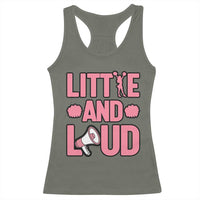 Little And Loud Quote Racerback Tank Top Cheerleader Girl Sports Gift - Wonder Print Shop