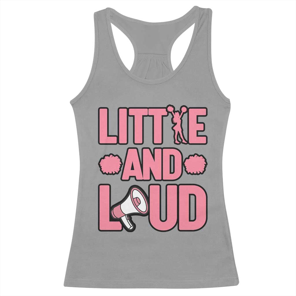 Little And Loud Quote Racerback Tank Top Cheerleader Girl Sports Gift - Wonder Print Shop