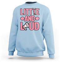 Little And Loud Quote Sweatshirt Cheerleader Girl Sports Gift - Wonder Print Shop