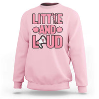 Little And Loud Quote Sweatshirt Cheerleader Girl Sports Gift - Wonder Print Shop