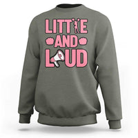 Little And Loud Quote Sweatshirt Cheerleader Girl Sports Gift - Wonder Print Shop