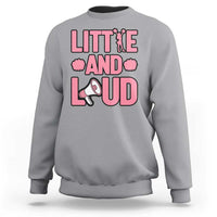 Little And Loud Quote Sweatshirt Cheerleader Girl Sports Gift - Wonder Print Shop