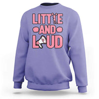 Little And Loud Quote Sweatshirt Cheerleader Girl Sports Gift - Wonder Print Shop