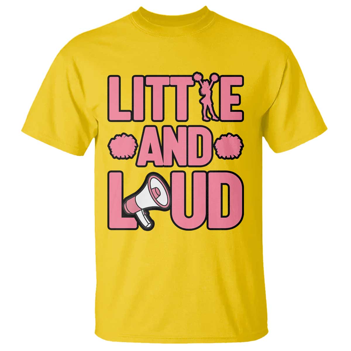 Little And Loud Quote T Shirt Cheerleader Girl Sports Gift - Wonder Print Shop