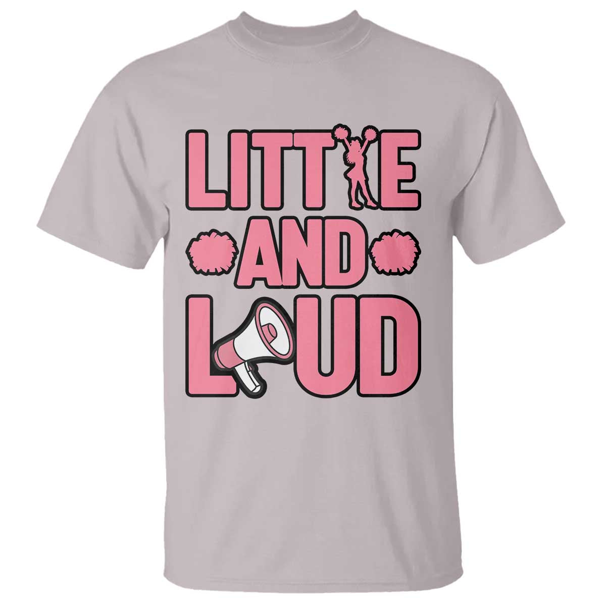 Little And Loud Quote T Shirt Cheerleader Girl Sports Gift - Wonder Print Shop
