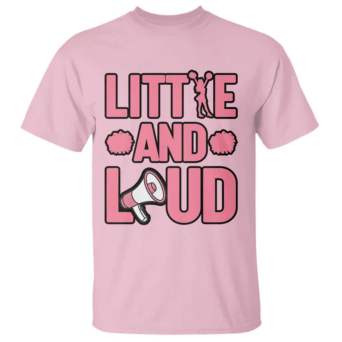 Little And Loud Quote T Shirt Cheerleader Girl Sports Gift - Wonder Print Shop