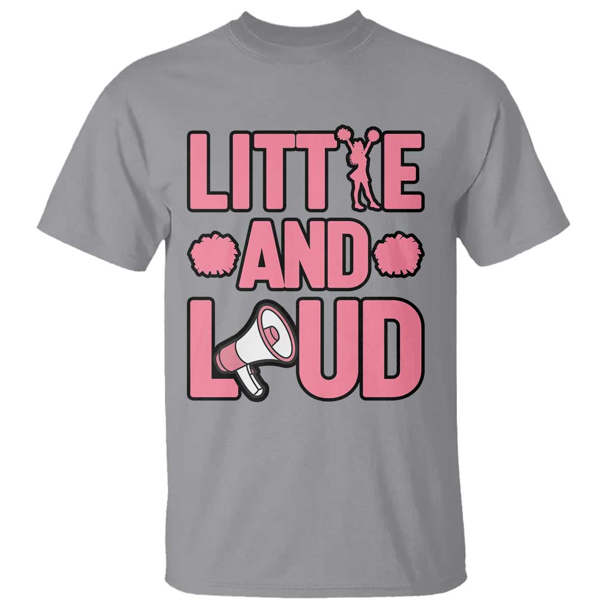 Little And Loud Quote T Shirt Cheerleader Girl Sports Gift - Wonder Print Shop