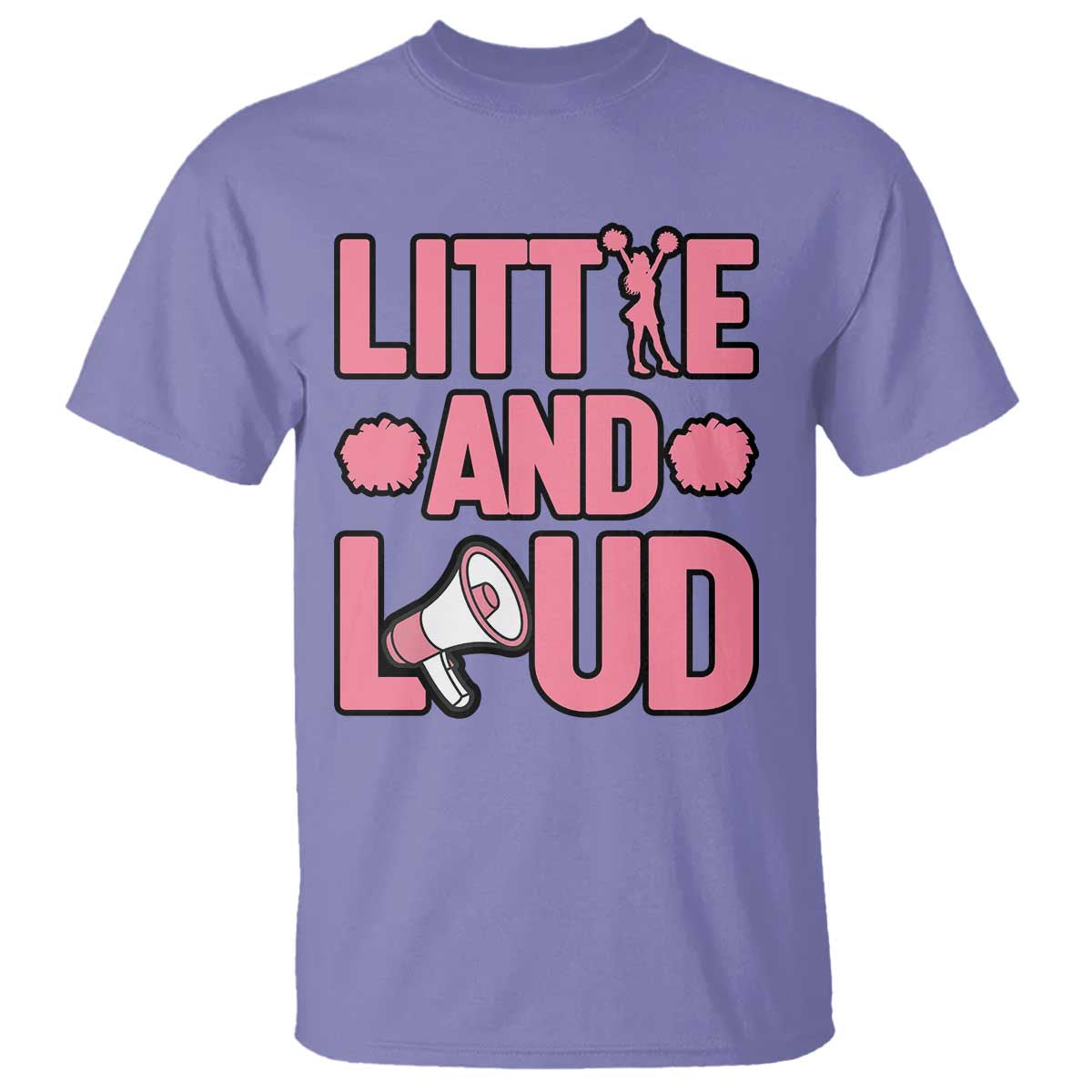 Little And Loud Quote T Shirt Cheerleader Girl Sports Gift - Wonder Print Shop