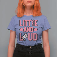 Little And Loud Quote T Shirt For Women Cheerleader Girl Sports Gift - Wonder Print Shop