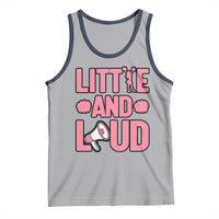 Little And Loud Quote Tank Top Cheerleader Girl Sports Gift - Wonder Print Shop