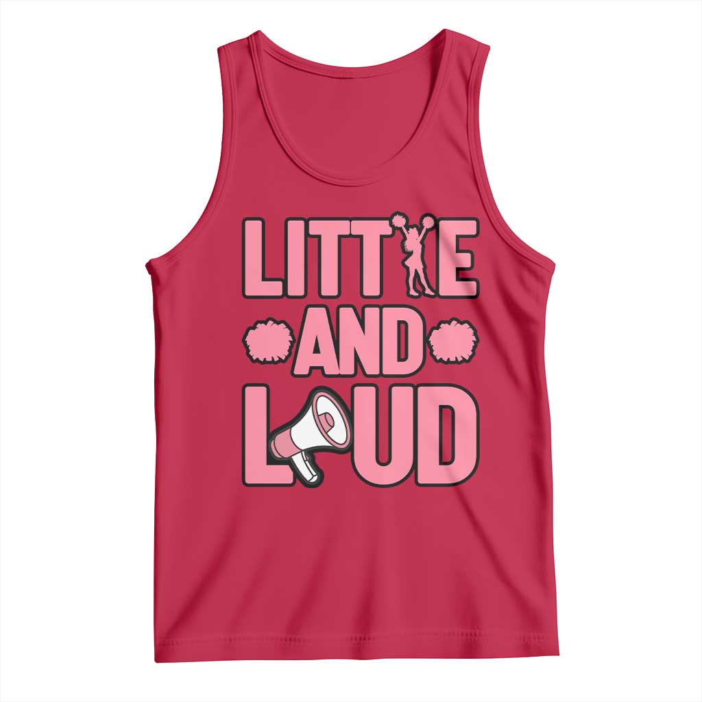 Little And Loud Quote Tank Top Cheerleader Girl Sports Gift - Wonder Print Shop
