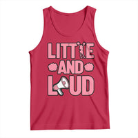 Little And Loud Quote Tank Top Cheerleader Girl Sports Gift - Wonder Print Shop