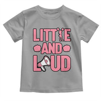 Little And Loud Quote Toddler T Shirt Cheerleader Girl Sports Gift - Wonder Print Shop
