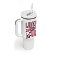 Little And Loud Quote Tumbler With Handle Cheerleader Girl Sports Gift - Wonder Print Shop