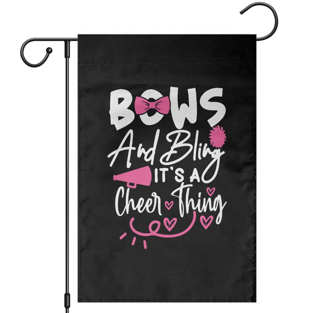Bows And Bling Its A Cheer Thing Garden Flag Cheerleading Gift - Wonder Print Shop