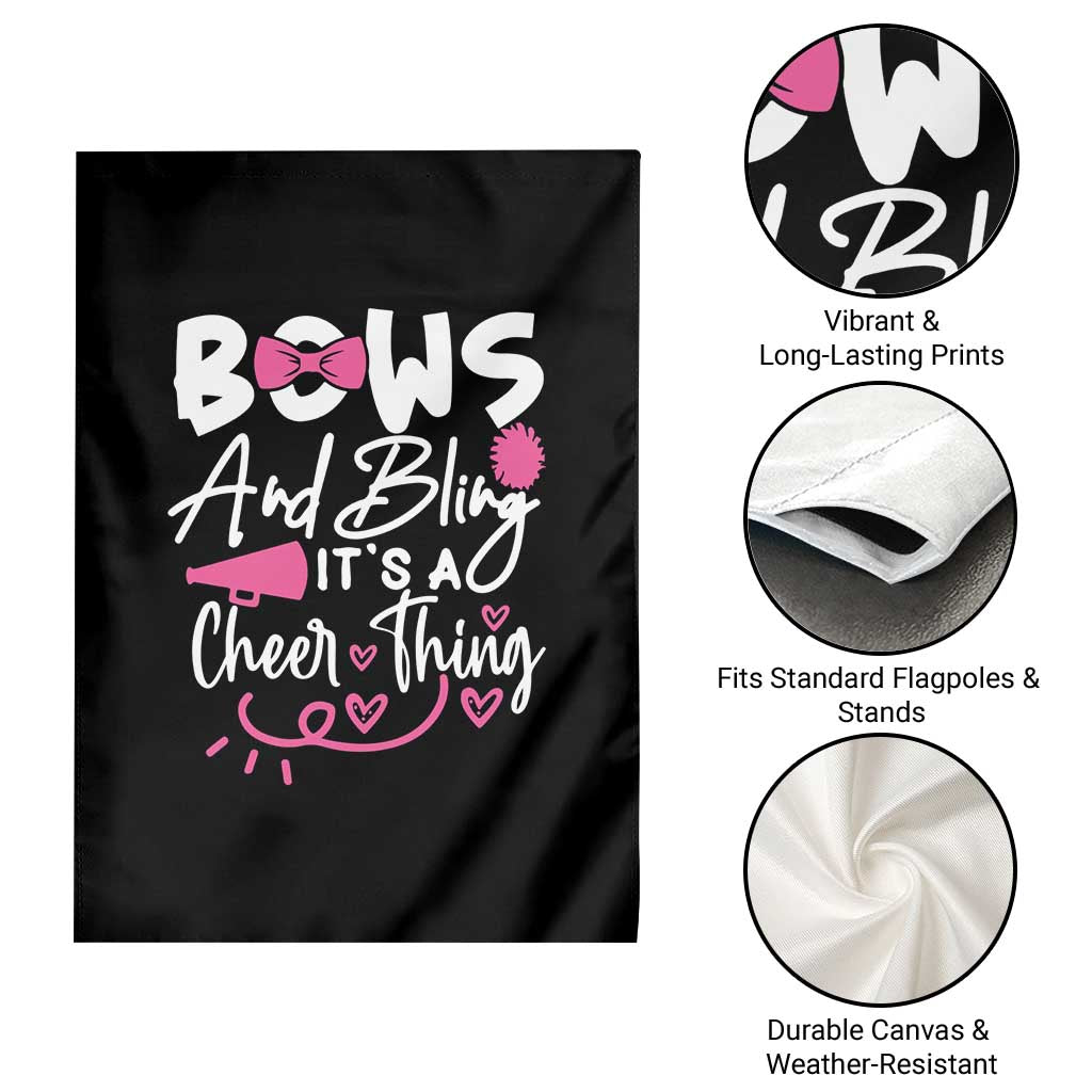 Bows And Bling Its A Cheer Thing Garden Flag Cheerleading Gift - Wonder Print Shop