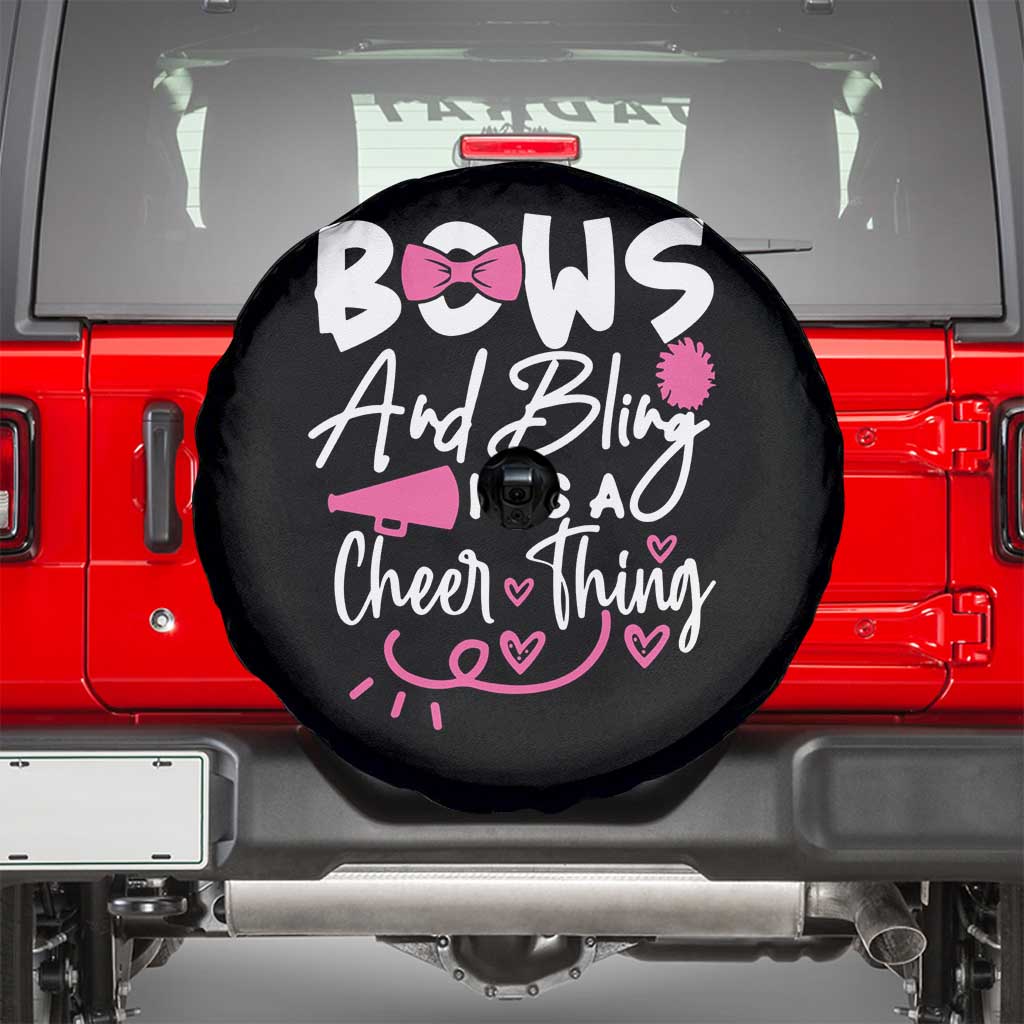 Bows And Bling Its A Cheer Thing Spare Tire Cover Cheerleading Gift - Wonder Print Shop