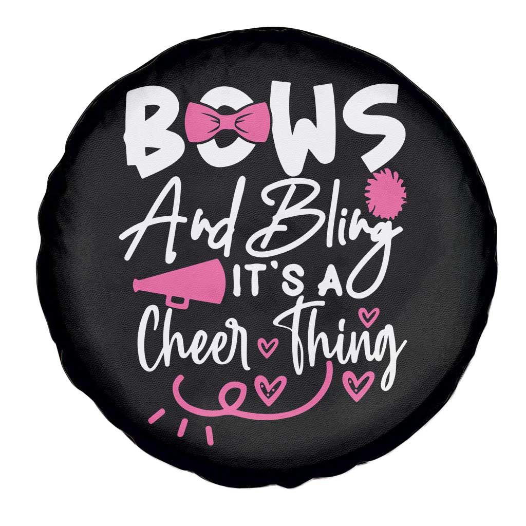Bows And Bling Its A Cheer Thing Spare Tire Cover Cheerleading Gift - Wonder Print Shop
