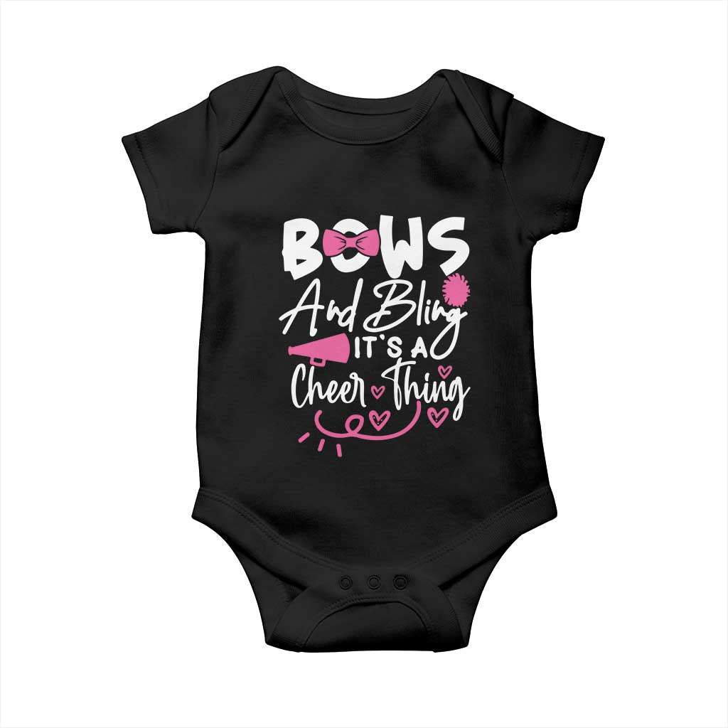 Bows And Bling Its A Cheer Thing Baby Onesie Cheerleading Gift - Wonder Print Shop