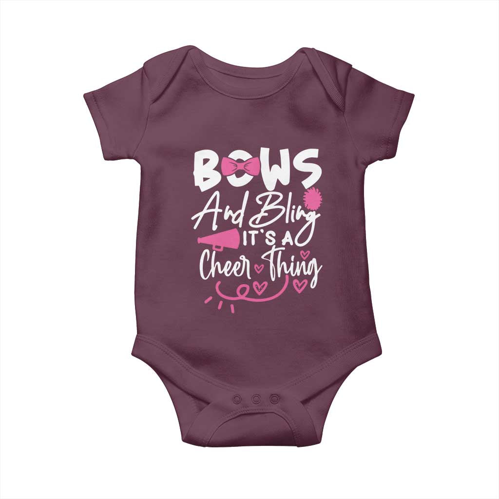 Bows And Bling Its A Cheer Thing Baby Onesie Cheerleading Gift - Wonder Print Shop