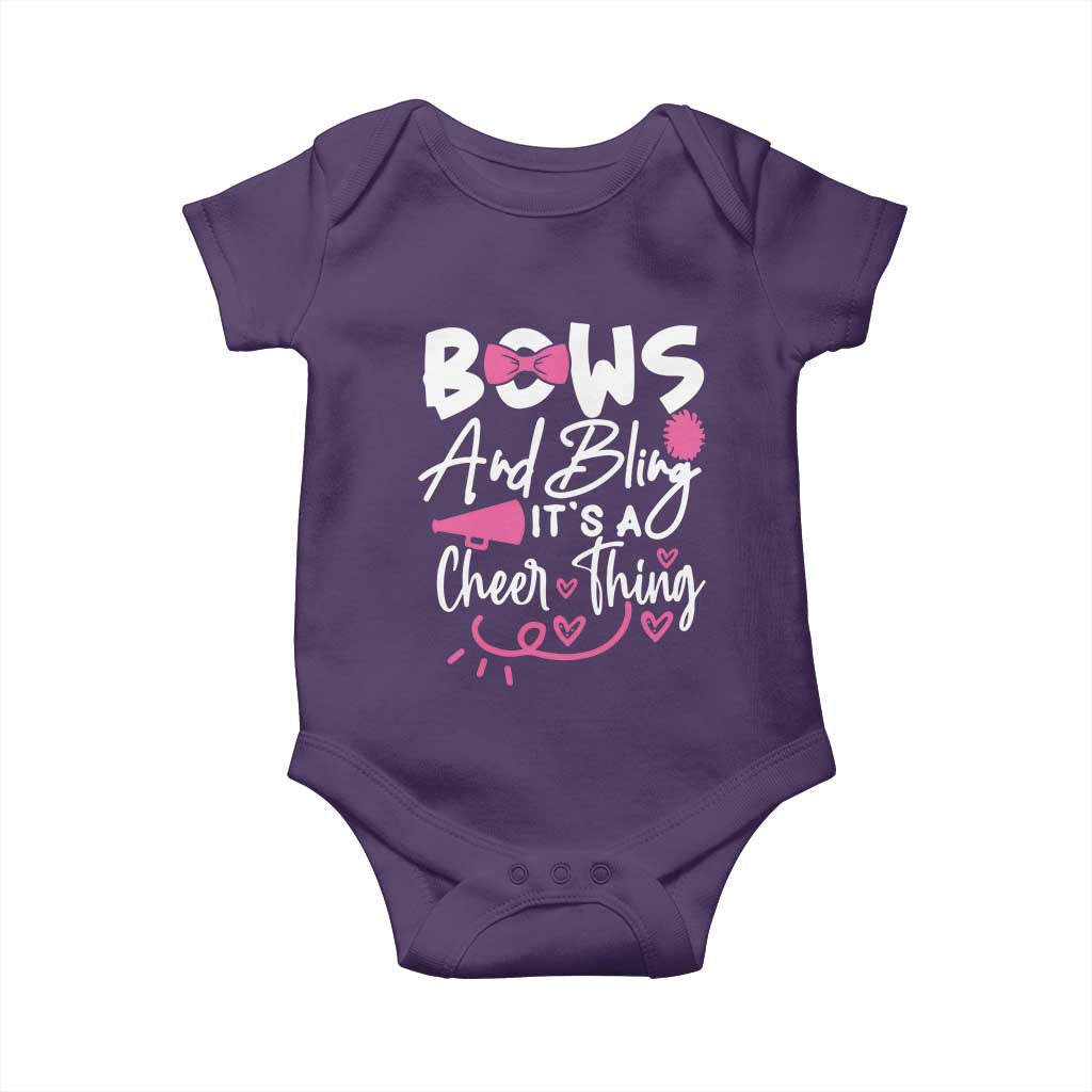 Bows And Bling Its A Cheer Thing Baby Onesie Cheerleading Gift - Wonder Print Shop