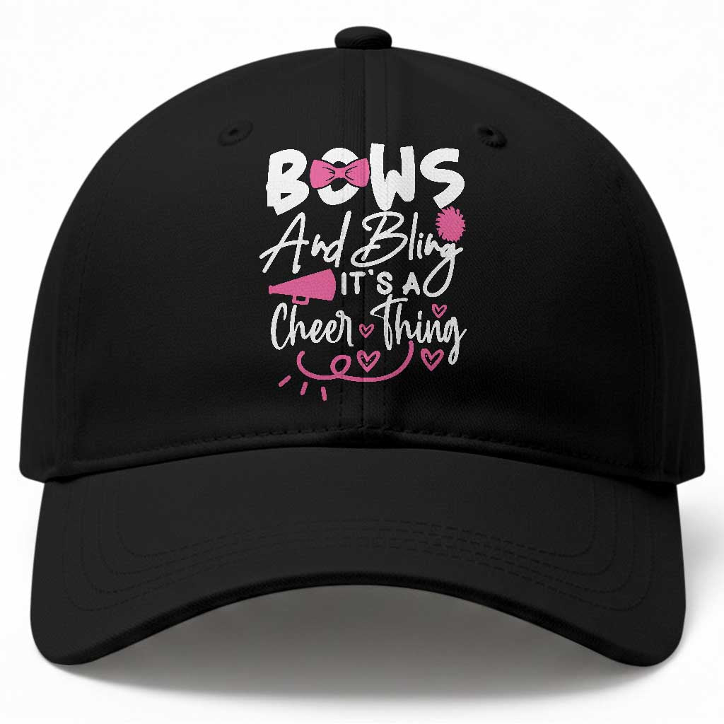 Bows And Bling Its A Cheer Thing Baseball Cap Cheerleading Gift
