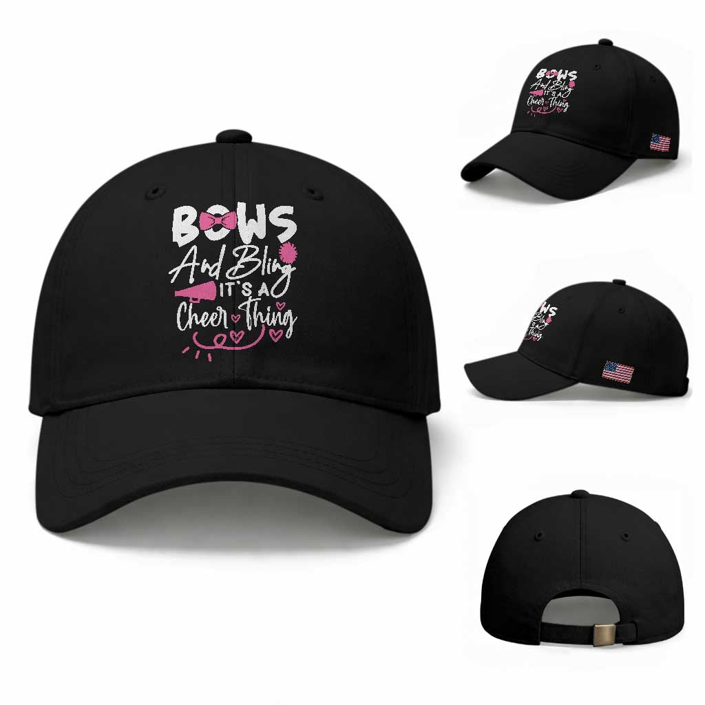 Bows And Bling Its A Cheer Thing Baseball Cap Cheerleading Gift