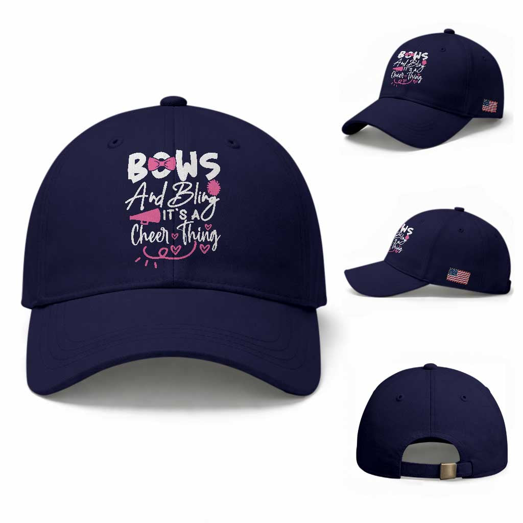 Bows And Bling Its A Cheer Thing Baseball Cap Cheerleading Gift