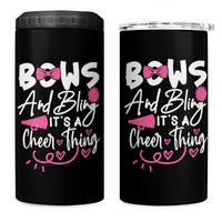Bows And Bling Its A Cheer Thing 4 in 1 Can Cooler Tumbler Cheerleading Gift - Wonder Print Shop