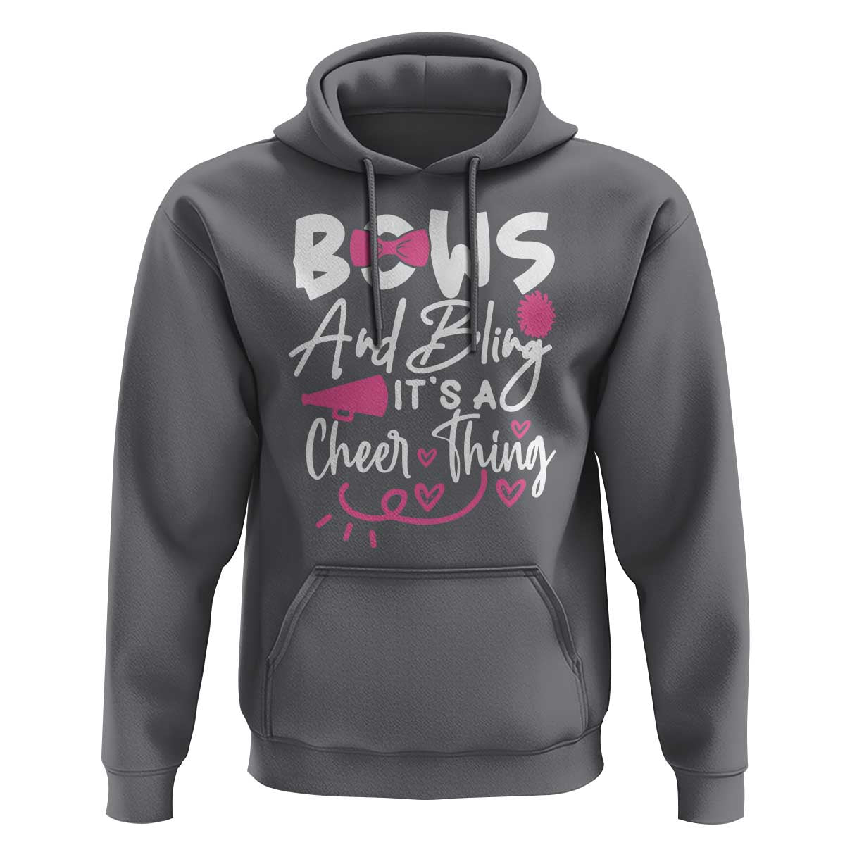 Bows And Bling Its A Cheer Thing Hoodie Cheerleading Gift - Wonder Print Shop