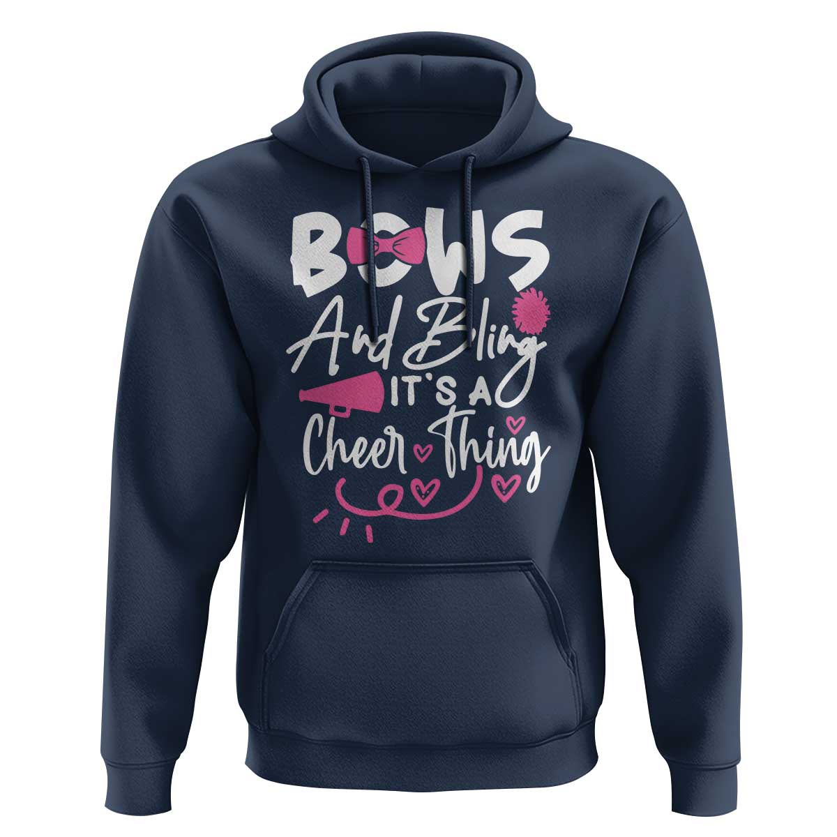 Bows And Bling Its A Cheer Thing Hoodie Cheerleading Gift - Wonder Print Shop