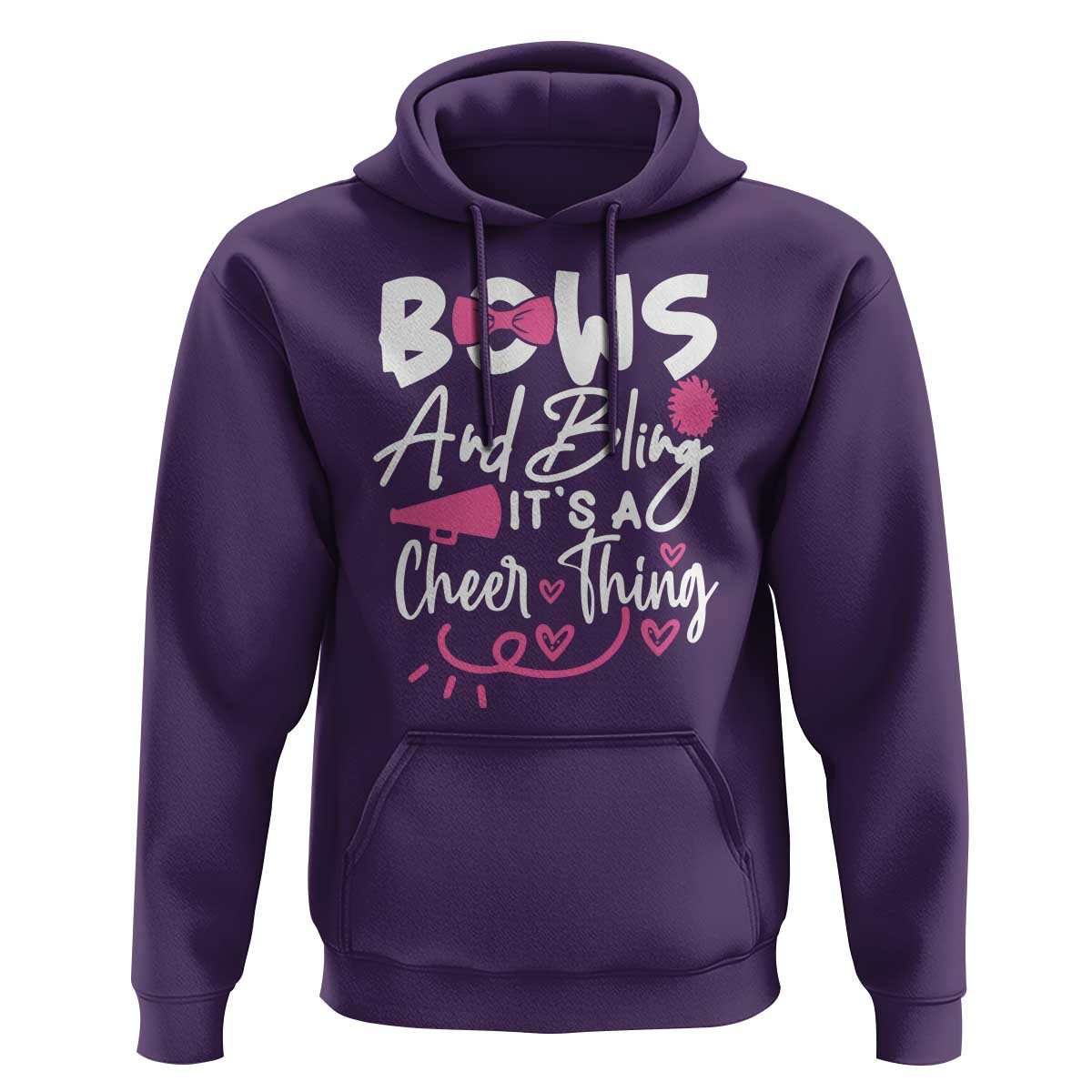 Bows And Bling Its A Cheer Thing Hoodie Cheerleading Gift - Wonder Print Shop
