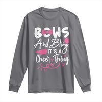 Bows And Bling Its A Cheer Thing Long Sleeve Shirt Cheerleading Gift - Wonder Print Shop
