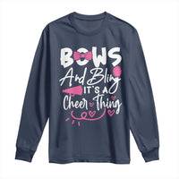 Bows And Bling Its A Cheer Thing Long Sleeve Shirt Cheerleading Gift - Wonder Print Shop
