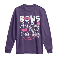Bows And Bling Its A Cheer Thing Long Sleeve Shirt Cheerleading Gift - Wonder Print Shop