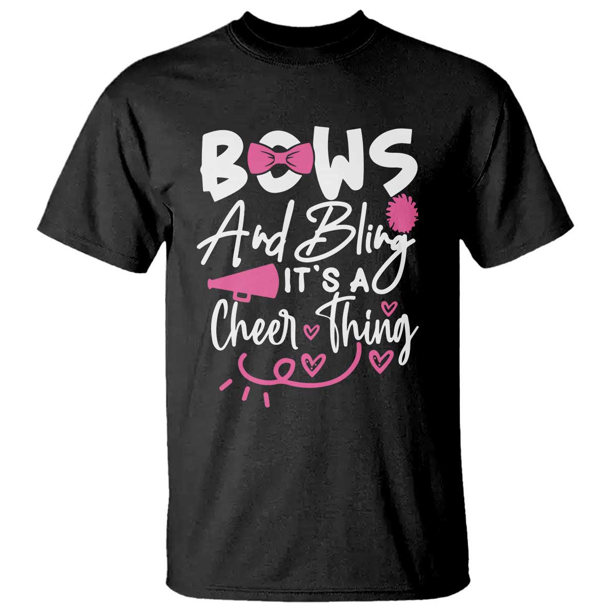 Bows And Bling Its A Cheer Thing T Shirt Cheerleading Gift - Wonder Print Shop