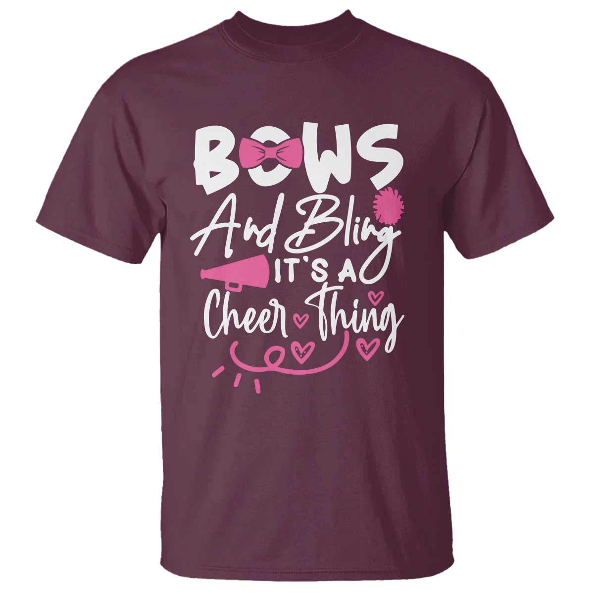 Bows And Bling Its A Cheer Thing T Shirt Cheerleading Gift - Wonder Print Shop