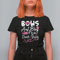 Bows And Bling Its A Cheer Thing T Shirt For Women Cheerleading Gift - Wonder Print Shop