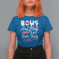 Bows And Bling Its A Cheer Thing T Shirt For Women Cheerleading Gift - Wonder Print Shop