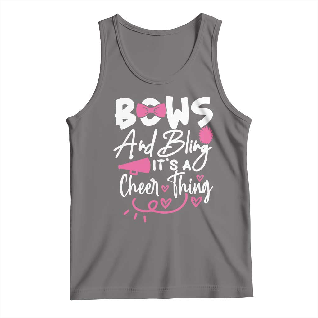 Bows And Bling Its A Cheer Thing Tank Top Cheerleading Gift - Wonder Print Shop