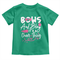 Bows And Bling Its A Cheer Thing Toddler T Shirt Cheerleading Gift - Wonder Print Shop