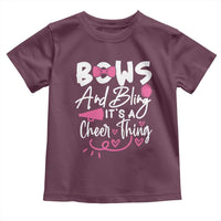 Bows And Bling Its A Cheer Thing Toddler T Shirt Cheerleading Gift - Wonder Print Shop