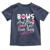 Bows And Bling Its A Cheer Thing Toddler T Shirt Cheerleading Gift - Wonder Print Shop