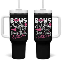 Bows And Bling Its A Cheer Thing Tumbler With Handle Cheerleading Gift - Wonder Print Shop