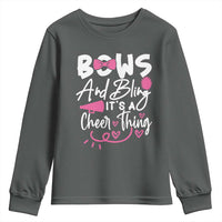 Bows And Bling Its A Cheer Thing Youth Sweatshirt Cheerleading Gift - Wonder Print Shop