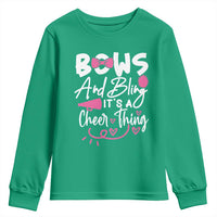 Bows And Bling Its A Cheer Thing Youth Sweatshirt Cheerleading Gift - Wonder Print Shop