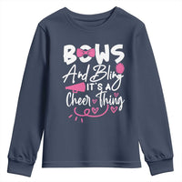 Bows And Bling Its A Cheer Thing Youth Sweatshirt Cheerleading Gift - Wonder Print Shop